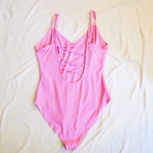 Forever 21 Neon Pink Cami Bodysuit